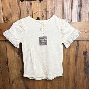 Matilda Jane Cream Lace Sleeve Tee
